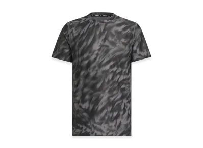 adidas Own The Run All-Over Print Short-Sleeve T-Shirt "Grey Four/Black"