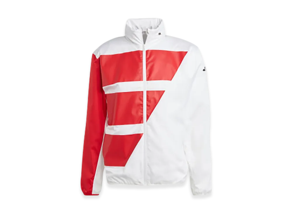 adidas Teamwear Woven Tennis Jacket "White/Better Scarlet"