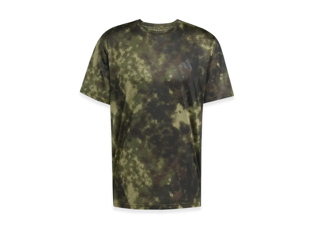 adidas Train Essentials Seasonal All-Over Print T-Shirt "Olive Strata"