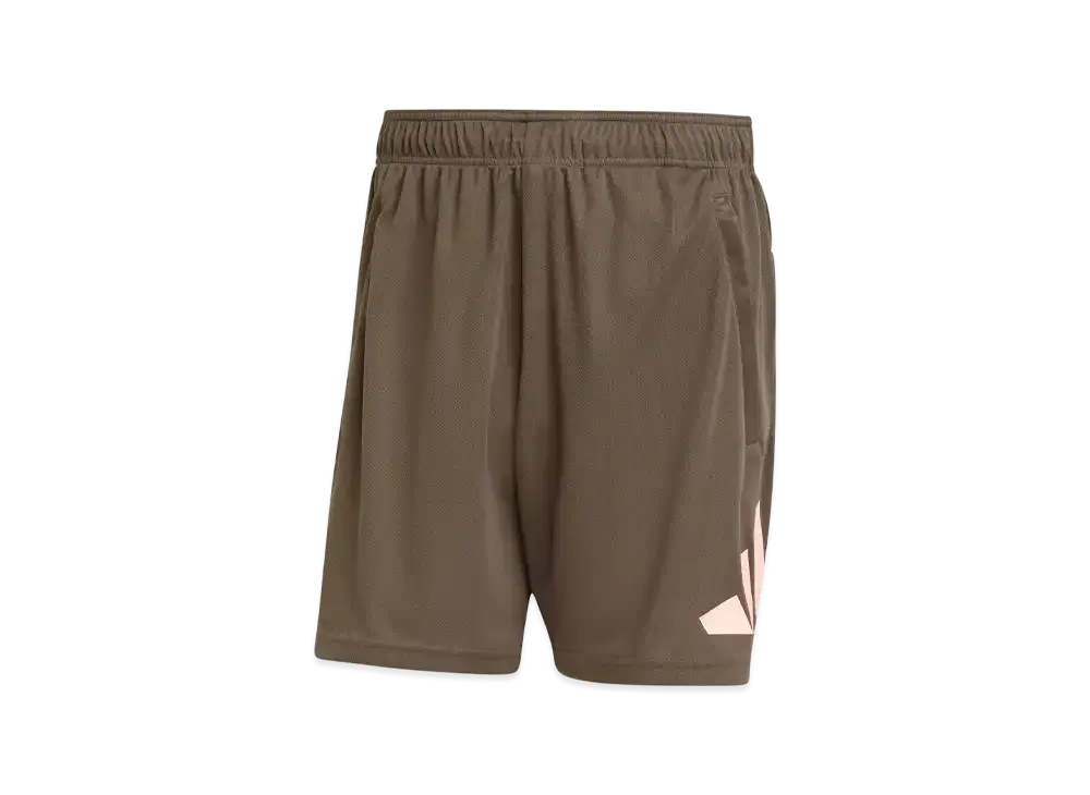adidas Train Essentials Logo Training Shorts "Shadow Olive/Semi Pink Spark"