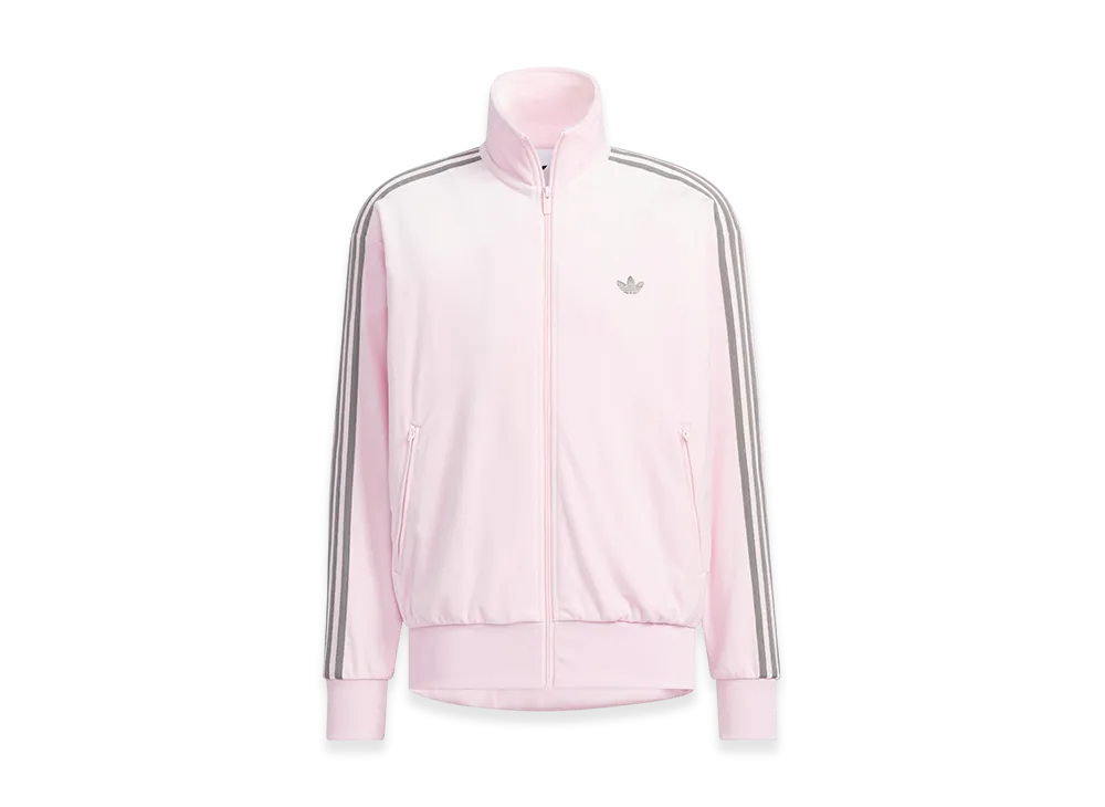 adidas Firebird Velour Track Top "Clear Pink"