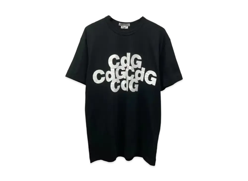 コムデギャルソン シーディージー ロゴ プリント Tシャツ "ブラック"