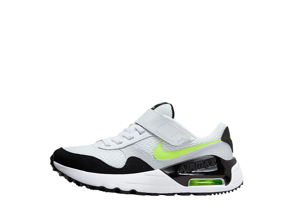 ナイキ PS エアマックス システム "ホワイト/ボルト/ピュアプラチナム/ブラック" (キッズ)