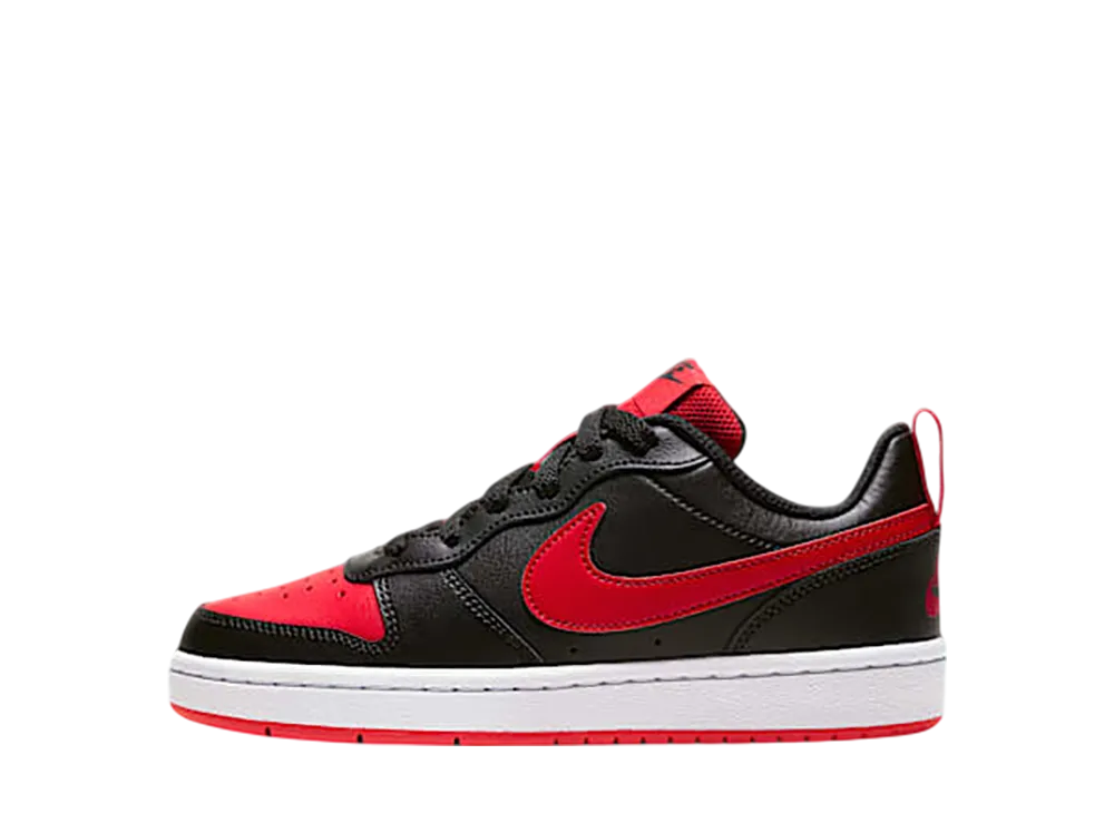 ナイキ GS コートボロー ロー2 "ブラック/ホワイト/ユニバーシティレッド" (キッズ)