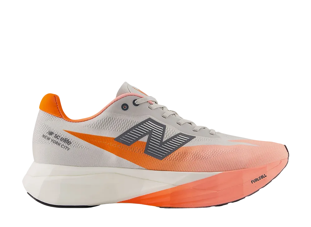New Balance TCS NYC Marathon FuelCell SuperComp Elite V5 "Grapefruit/Grey Matter/Poppy"