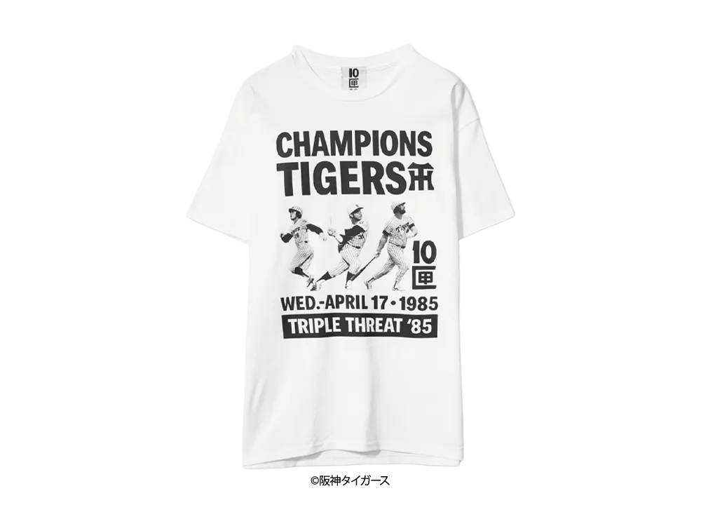阪神タイガース90周年記念 \ TENBOX TRIPLE THREAT '85 TENBOX TEE "WHITE"