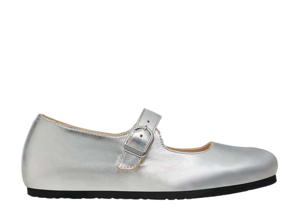 BIRKENSTOCK Women's Santa Clarita Natural Leather "Silver"