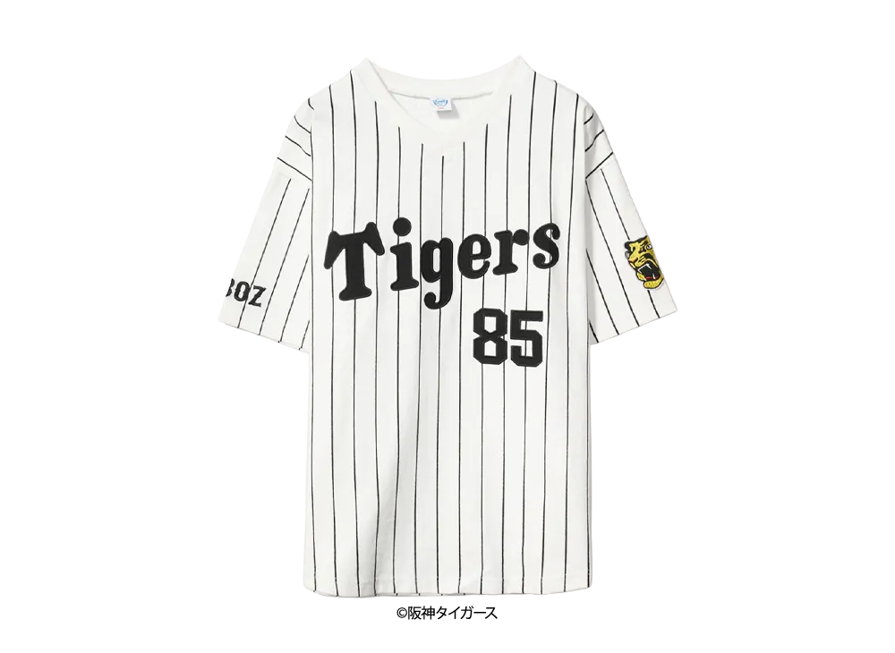 阪神タイガース90周年記念 \ KEBOZ TIGERS x KEBOZ BKO85 V NECK TEE "WHITE"