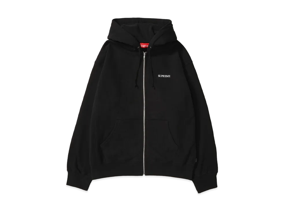 Supreme IDGAF Zip Up Hooded Sweatshirt "Black"