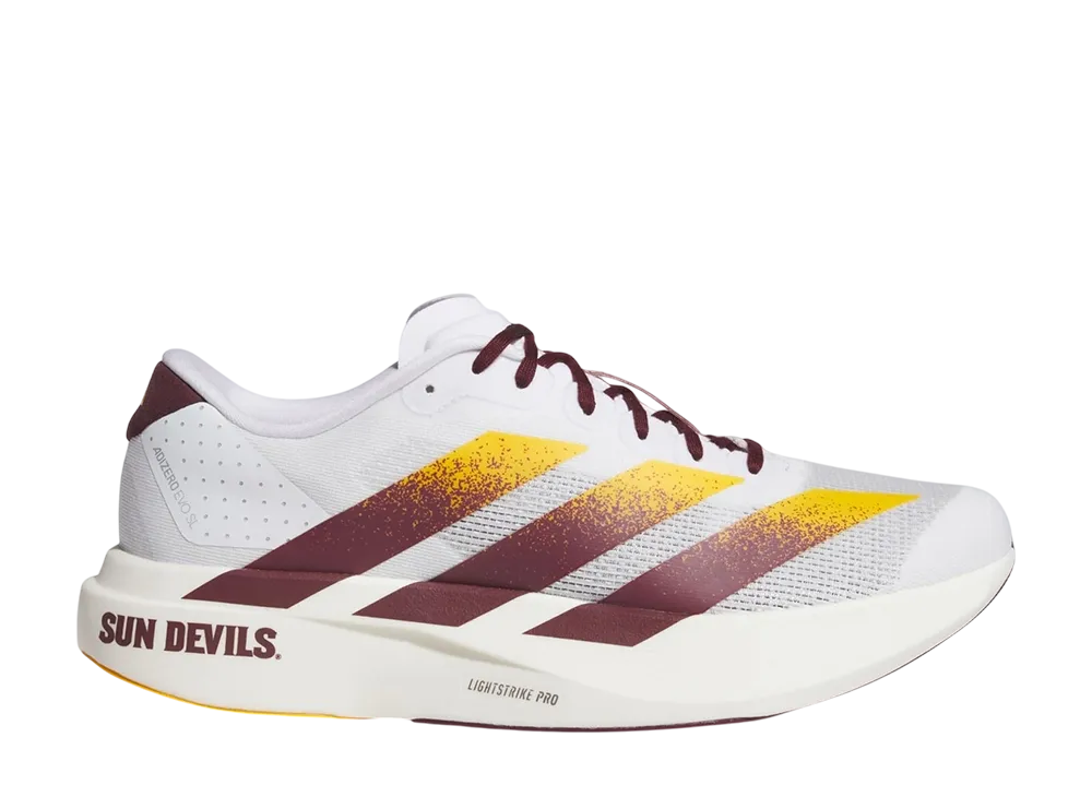 アリゾナステート サンデビルス × アディダス アディゼロ エヴォ SL "クラウドホワイト/チームマルーン/チームコレグゴールド"