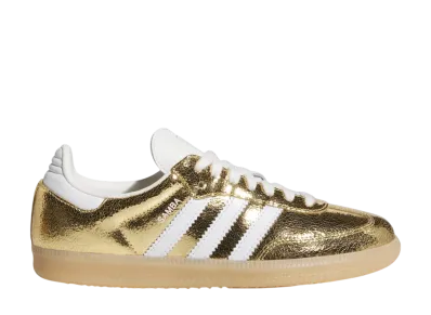 adidas Samba OG "Gold Metallic/Cloud White/Core White"