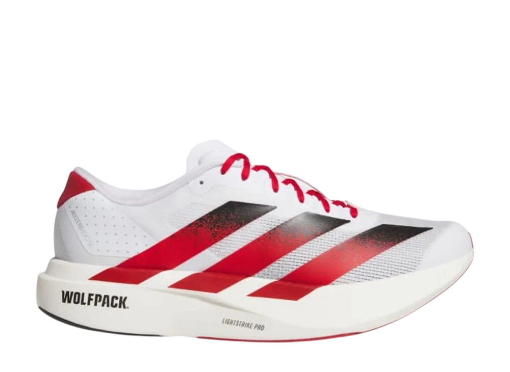 ノースカロライナ ウルフパック × アディダス アディゼロ エヴォ SL "クラウドホワイト/チームパワーレッド/コアブラック"