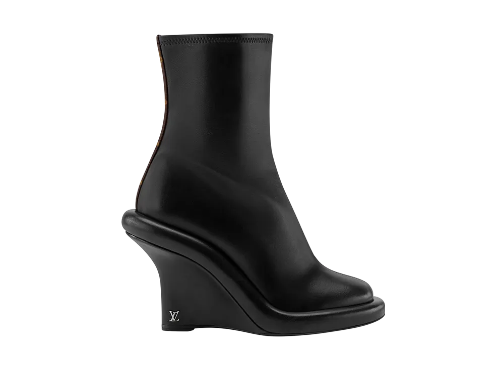 ルイヴィトン ウィメンズ ラウンジ ウェッジ アンクルブーツ "ブラック"