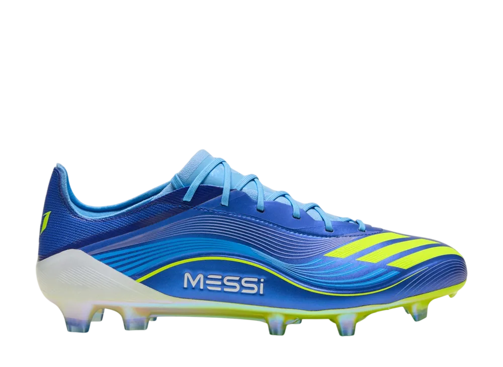 Lionel Messi × adidas F50 Elite FG Cleats "Royal Blue/Solar Yellow/Semi Blue Burst"