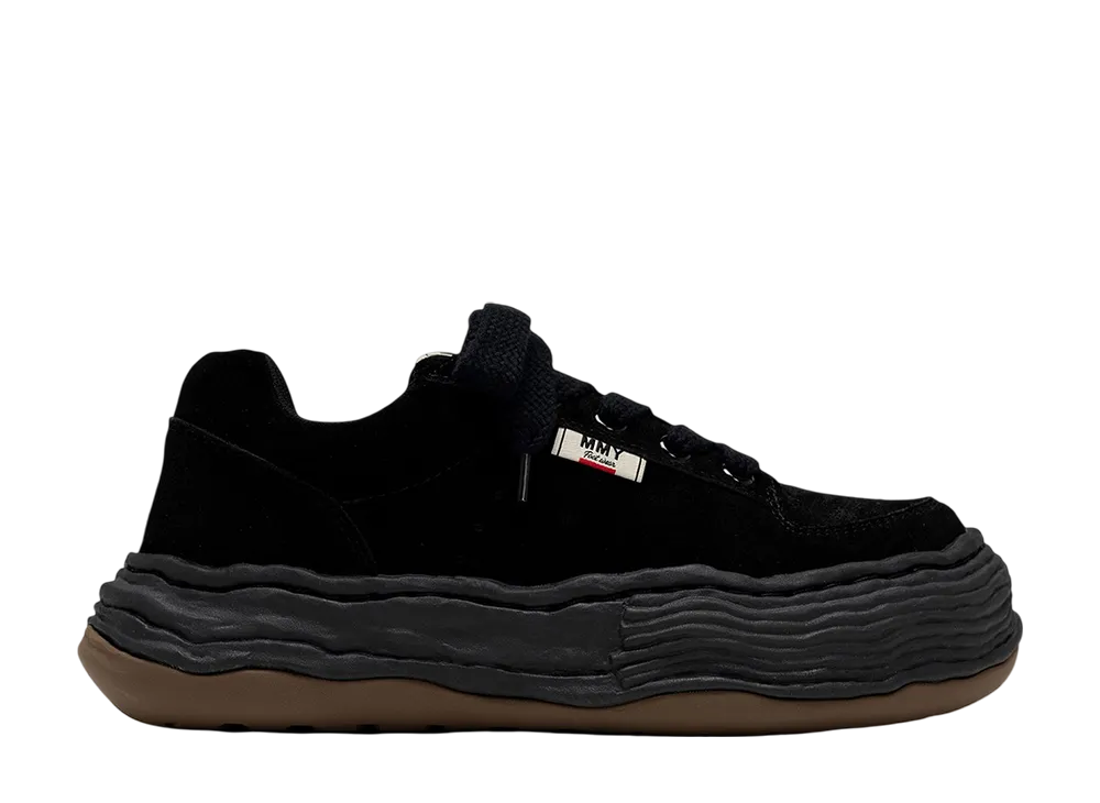 Maison MIHARA YASUHIRO OLIVER OG Sole Suede Low-top Sneaker "Black/Black"