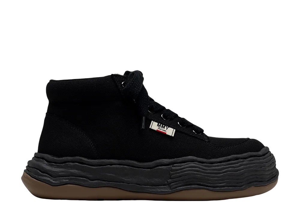 メゾンミハラヤスヒロ オリバー オリジナルソールキャンバスハイカットスニーカー "ブラック/ブラック" (A15FW703)