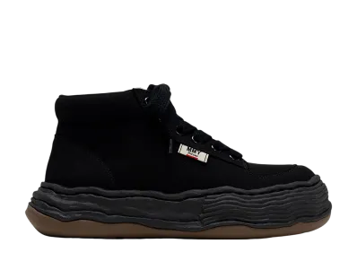 Maison MIHARA YASUHIRO OLIVER OG Sole Canvas High-top Sneaker "Black/Black"