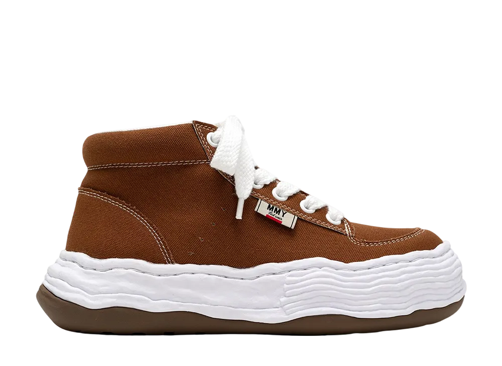 メゾンミハラヤスヒロ オリバー オリジナルソールキャンバスハイカットスニーカー "ブラウン" (A15FW703)
