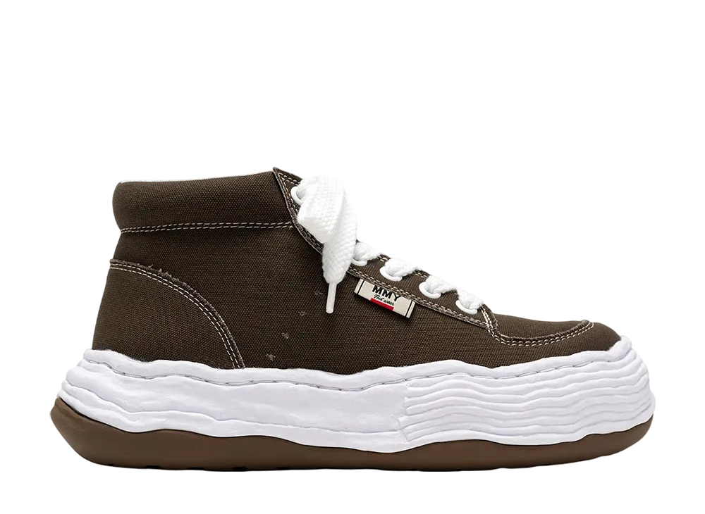 メゾンミハラヤスヒロ オリバー オリジナルソールキャンバスハイカットスニーカー "カーキ" (A15FW703)