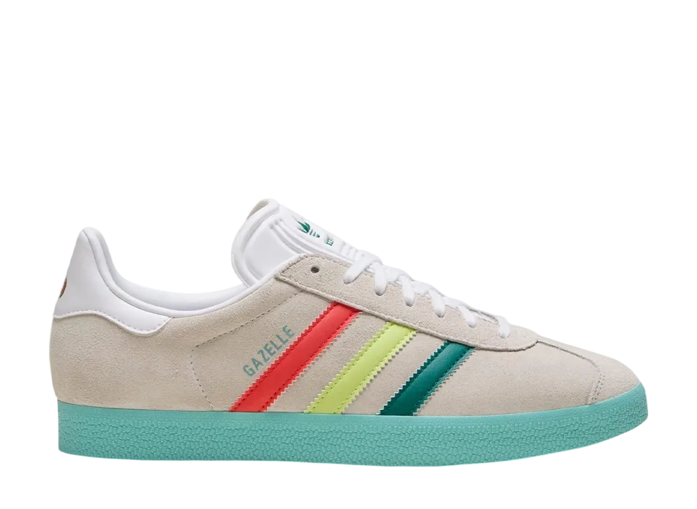 サンノゼアースクエイクス × アディダスオリジナルス ガゼル "クラウドホワイト/ラッシュグリーン/バヒアグロー"