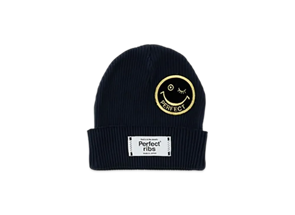 Perfect Ribs (Smile Patch) Rib Beanie Cap "Royal Navy"