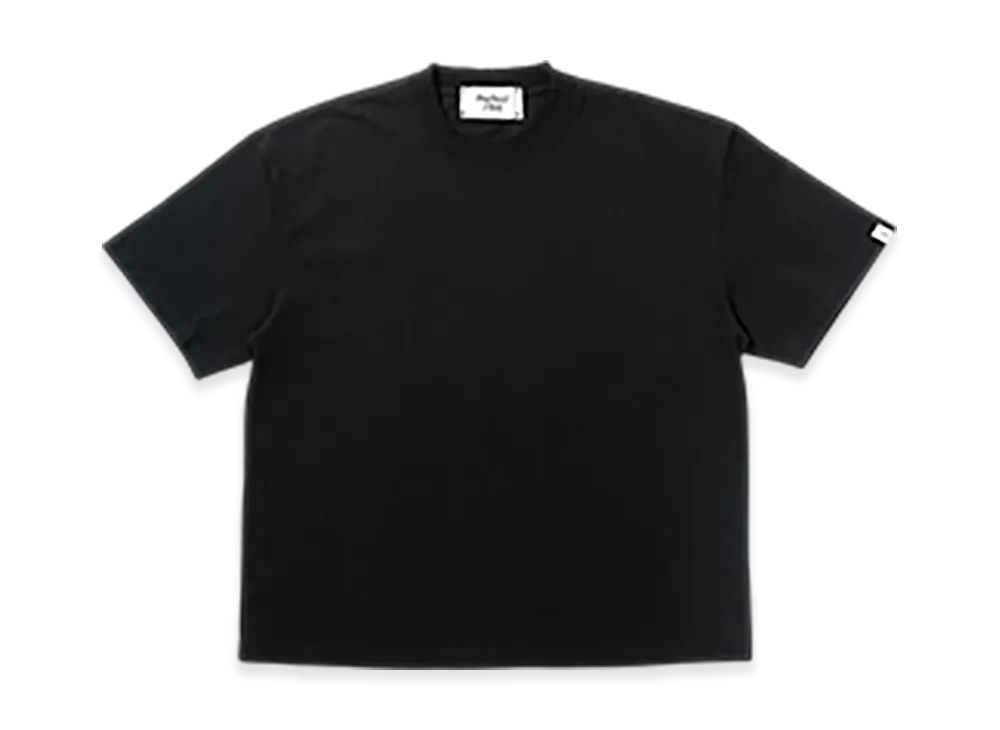 Perfect Ribs Basic Short Sleeve T Shirts "Black"