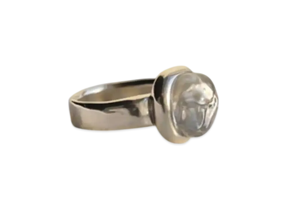 TEN. Glasstoe Ring "Silver"