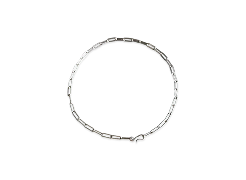 TEN. Rect Chain Necklace "Silver"