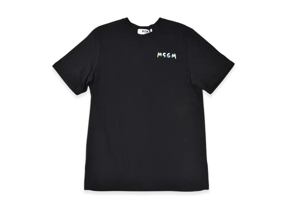 MSGM Crayon Logo Tee "Black"