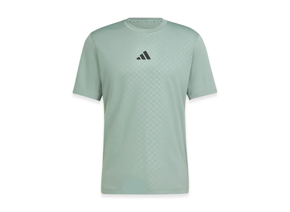 adidas Power Three Stripes Short-Sleeve T-Shirt "Silver Green"