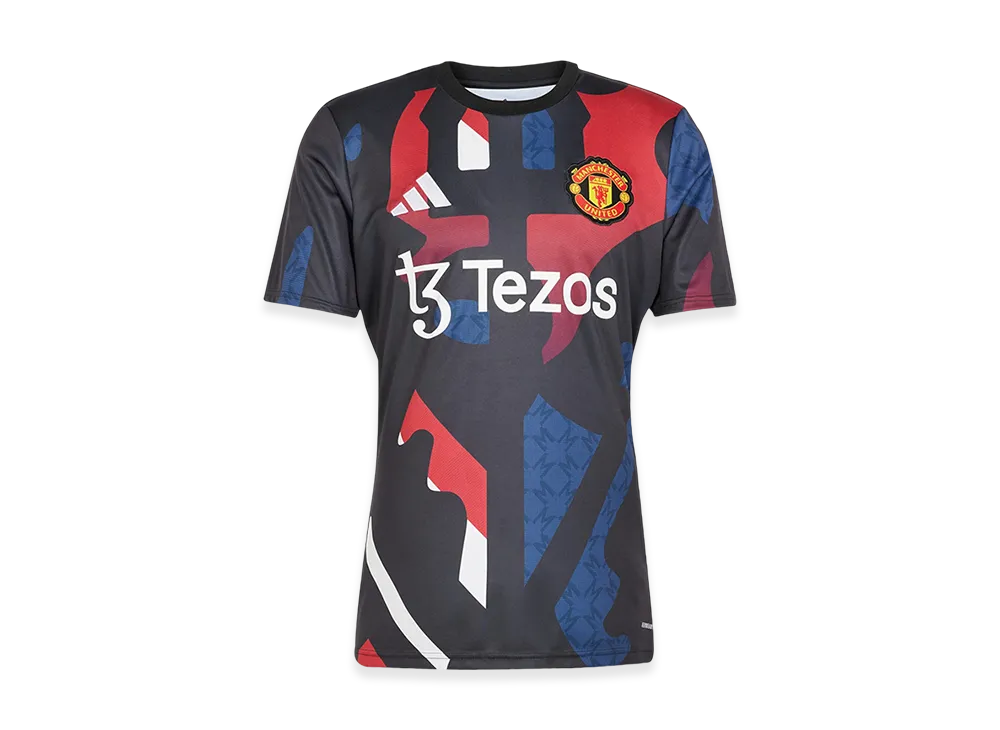 adidas Manchester United 24/25 Pre-Match Jersey "Black/Mufc Red/Off White/Team Coll Burgundy 2"