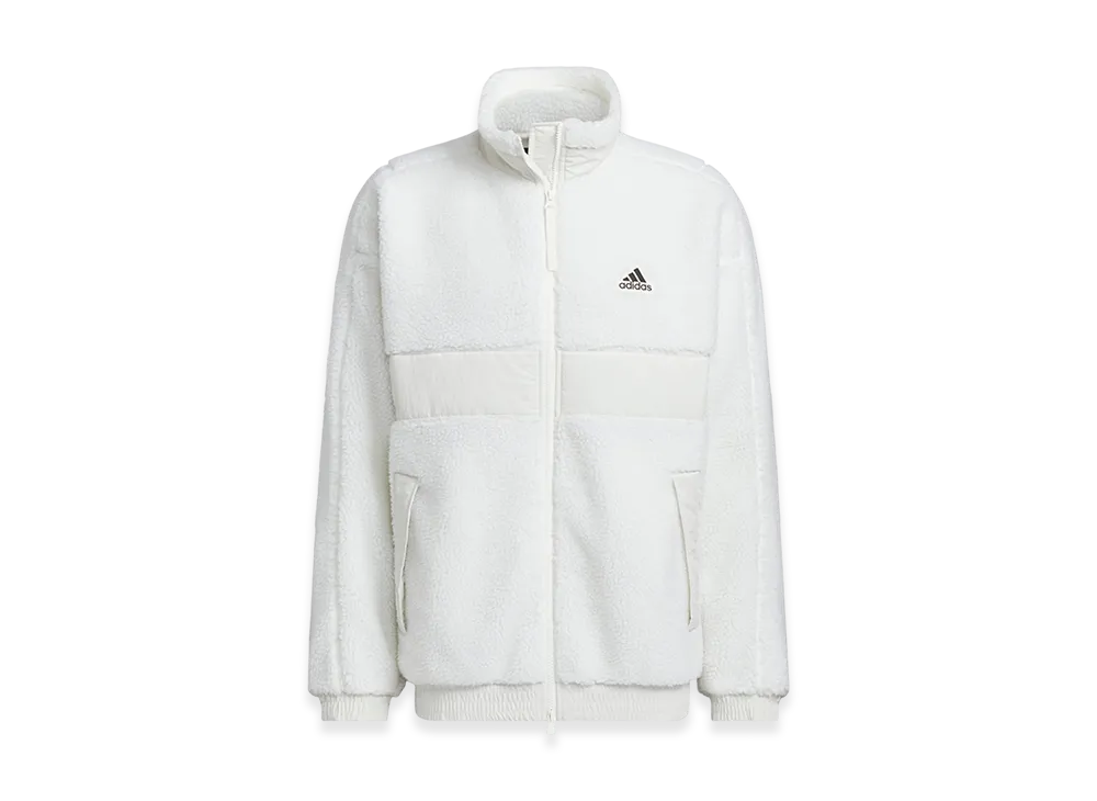 adidas Wording Pack Loose Fit Boa Jacket (Gender Neutral) "Off White"