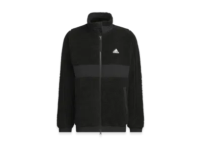 adidas Wording Pack Loose Fit Boa Jacket (Gender Neutral) "Black"