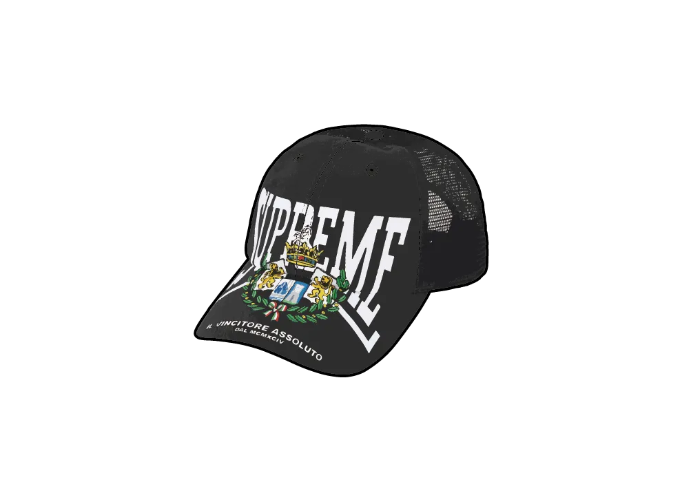 Supreme Crest Mesh Back 6-Panel "Black"