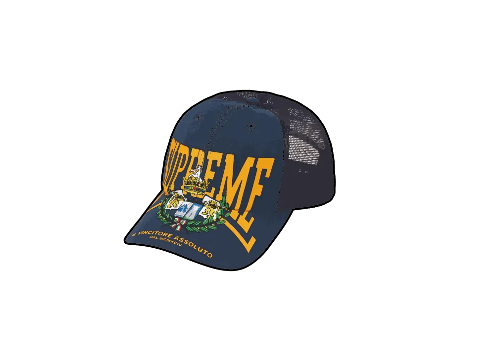 Supreme Crest Mesh Back 6-Panel "Navy"