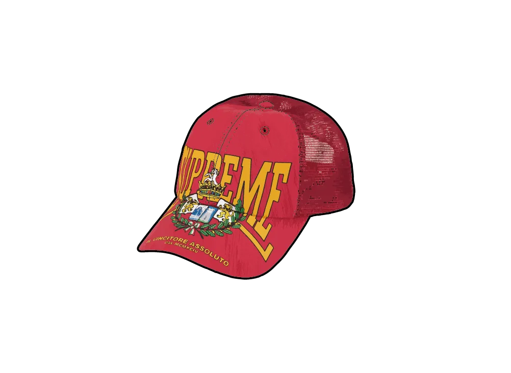 Supreme Crest Mesh Back 6-Panel "Red"