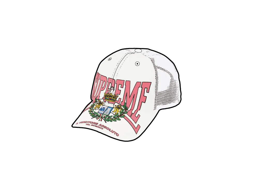 Supreme Crest Mesh Back 6-Panel "White"