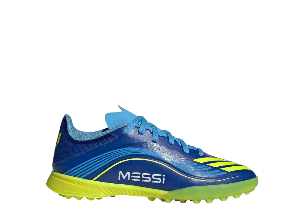 adidas GS F50 League Messi TF "Team Royal Blue/Solar Yellow/Semi Blue Burst"