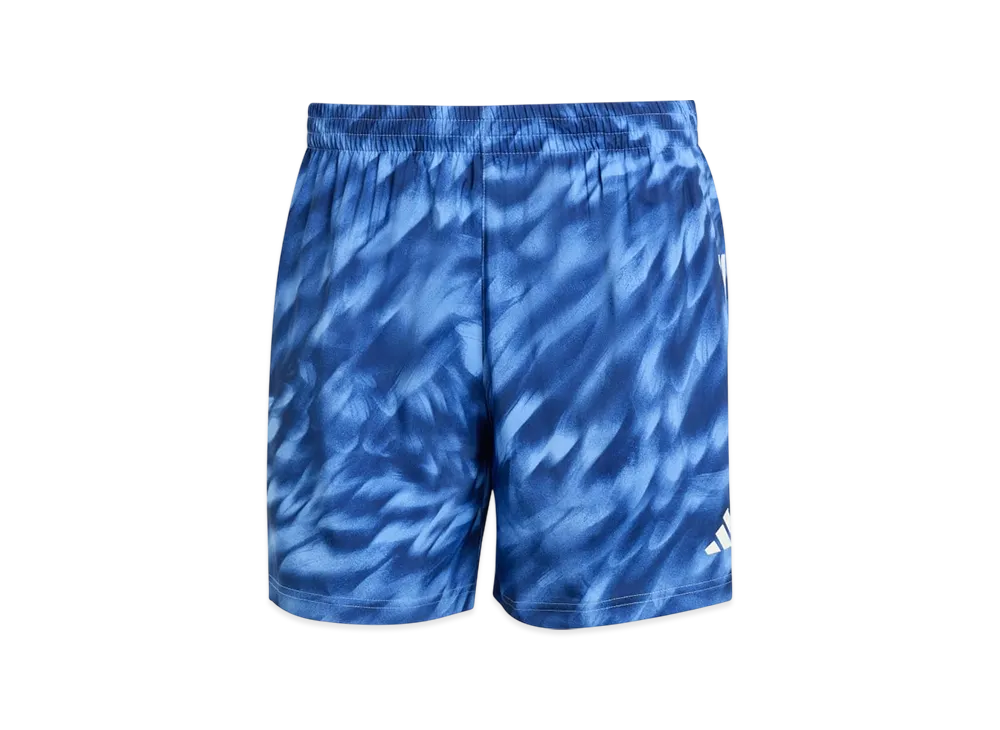 adidas Own The Run All-Over Print Shorts "Blue Fusion/Dark Blue"