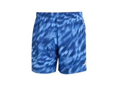 adidas Own The Run All-Over Print Shorts "Blue Fusion/Dark Blue"