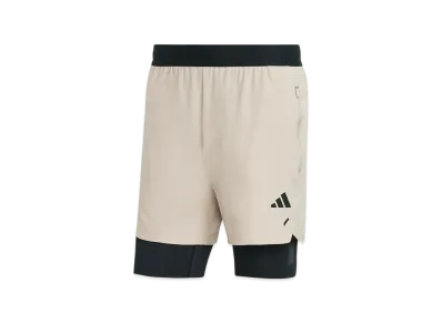 adidas Power Workout 2-in-1 Shorts "Wonder Beige/Black"