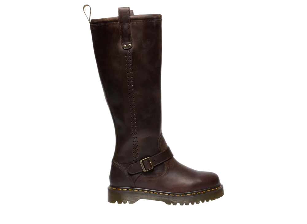 ドクターマーチン ウィメンズ アニストン KH ハイ レッグブーツ "ダークブラウン"
