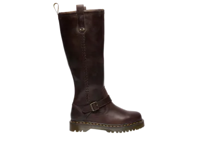 Dr.Martens Women's Anistone KH High Leg Boots "Dark Brown"