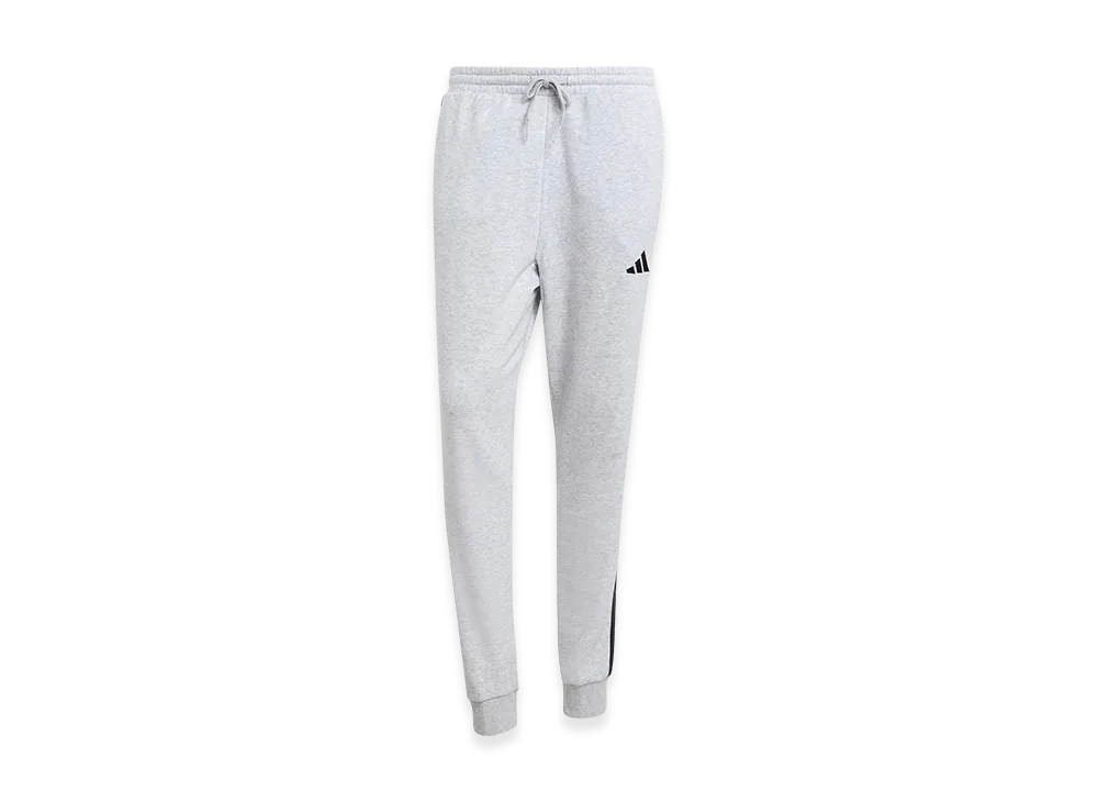 adidas Essential Three Stripes French Terry Pants "Light Grey Heather/Black"