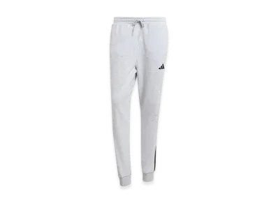 adidas Essential Three Stripes French Terry Pants "Light Grey Heather/Black"