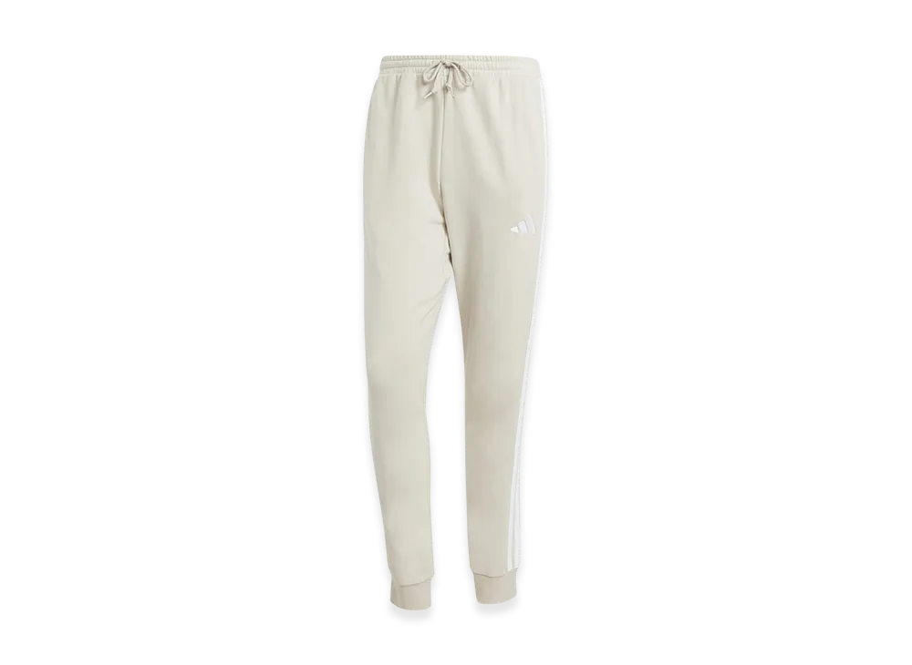 adidas Essentials Three Stripes French Terry Pants "Beige/White"