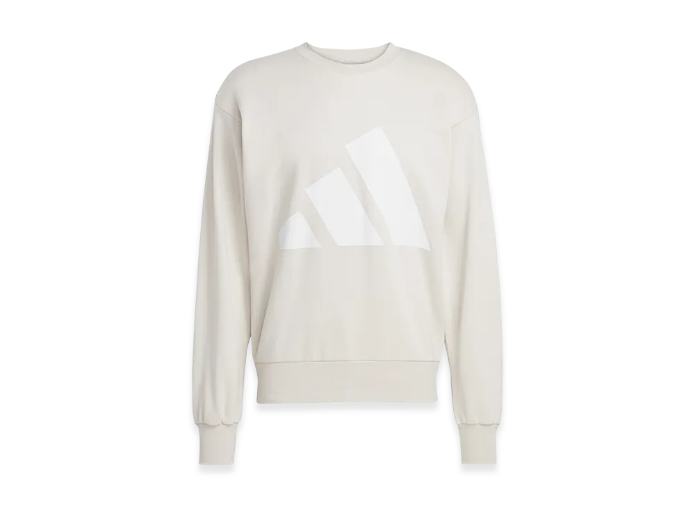 adidas Essentials Big Logo French Terry Sweatshirt "Beige/White"