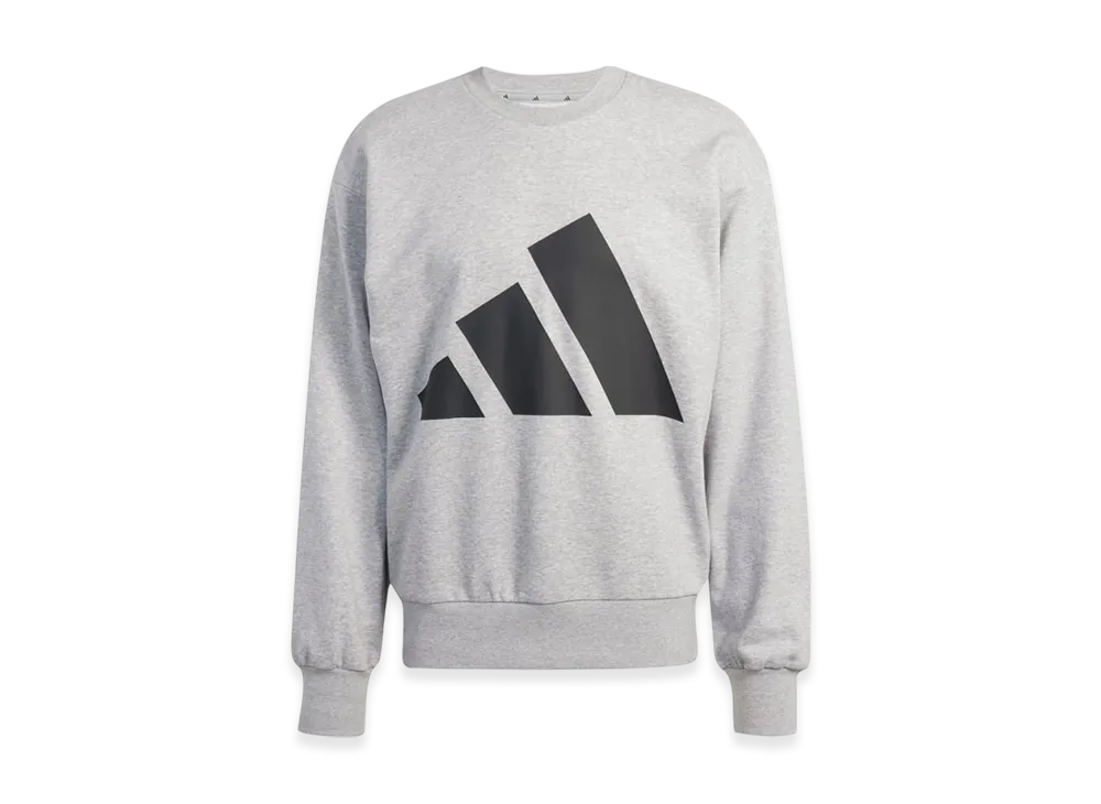 adidas Essentials Big Logo French Terry Sweatshirt "Medium Grey Heather/Black"