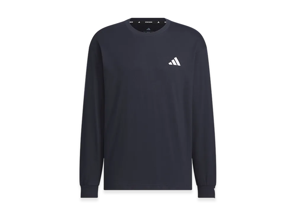 adidas Essentials Plus Loose Fit Small Logo Long Sleeve T-Shirt "Legend Ink"