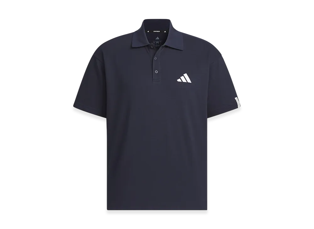 adidas Essentials Plus Loose Fit Small Logo Short Sleeve Polo Shirt "Legend Ink"